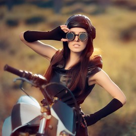 UMBRELLALABORATORY Steampunk Aviator Pilot motorcycle goggles Victorian vintage copper spiked welding Glasses for women men