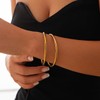 Inactwin 4mm 18K Gold Plated Bracelet for Women Stacking Stainless