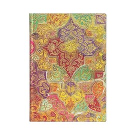 Paperblanks, Brocaded Paper, Bavarian Wild Flower, Flexi, Midi, Lined, 100 GSM: Flexi Softcover, 100 gsm, Ribbon Marker, Pouch, Book Edge Printing