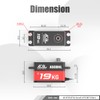 AGFRC 19KG RC Low-Profile Digital Servo - 0.073s High Speed,