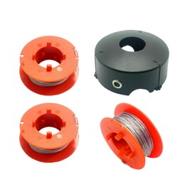 Lyshujli F016800175 Strimmer Spool Compatible with Bosch ART 23 26 30 Combitrim Easytrim Strimmer, Grass Trimmer Pro-Tap Automatic Spool Line with F016L71088 Cover (3 Spools + 1Cap)