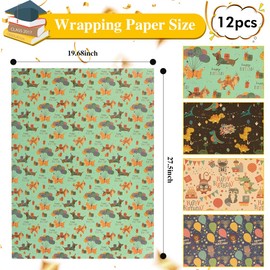 Happy Birthday Wrapping Paper Girls Boys Gift Wrapping Paper Gift Wrapping Supplies 12 Sheets Birthday Wrapping Paper 28x20in Folded Flat Gift Wrapping Paper 4 Style Funny Wrapping Paper
