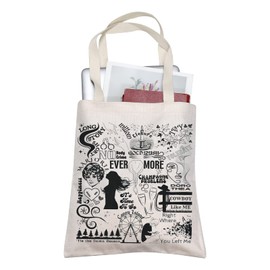TOBGBE Singer Tote Bag Album for Fans Album Inspired Fans Gifts Song Lyric Merchandise Music Lover Travel Tote Bag (Left Me)
