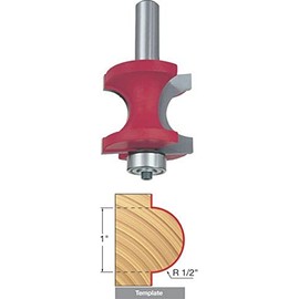 Freud 82-514: 1/2" Radius Half Round Bit with Bearing with 1/2" Shank