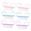 Beavorty 6pcs Nail Scrub Brush Comfortable Handle Cleaning Brushes for