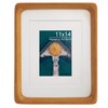 Handcrafted Natural Wood Picture Frame with Mat for Wall and