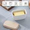 HAOTOP Porcelain Butter Dish Perfect for 4 Sticks of Butter,Butter
