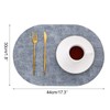 Leather Washable Placemats, Oatmeal Thick Faux Leather Heat Resistant Rectangle