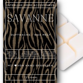Interluxe Duftmelt Wachsmelt Duftwachs Savanne duftendes Wachs Duft Melt duftend Waxmelt 100% pflanzlich Duftwachswürfel Wachs mit Duftöl