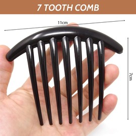 XYTAHDM Pack of 6 Hair Combs with 7 Teeth, Hair Comb for Cliping, French Hair Clip, Combs Side Combs, Acrylic Side Comb, Side Comb, Side Comb for Women