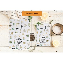 Engagement Gift Mr. and Mrs. Kitchen Towel Newlyweds Housewarming Gift (Mr. and Mrs. CA Towel)
