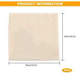 Passiertuch Wiederverwendbar 50x50cm Käsetuch Cheesecloth Waschbares Leinentuch Abseihtuch Seihtuch zum Kochen Backen 4 Stück