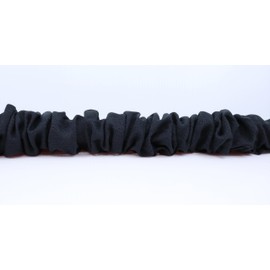 Meriville 5 Foot Linen Fabric Chandelier Chain Cord Cover with Velcro Closure, Black