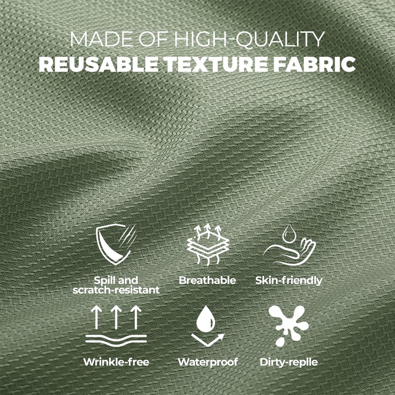 Decorelia Textured Fabric 60 Inch Round Tablecloth, Water Resistant Circular