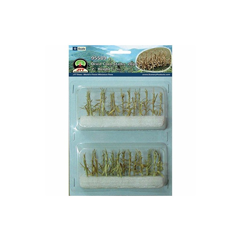 JTT Scenery Dried Corn Stalks 2" Tall 28/Pkg