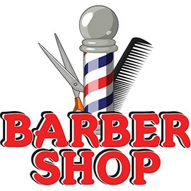 Barber Shop 48" Concession Decal Sign cart Trailer Stand Sticker Equipment