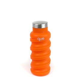 Botella «que» | Diseñada para viajes y excursiones.Botella de agua plegable - Silicón de grado alimentario / Libre de BPA / Ligera / Ecológica - 350ml, naranja (Sunbeam Orange), 12 fl oz