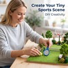 Blue and Green Miniature Tennis Racket Set, 1/12 Scale Accessories,