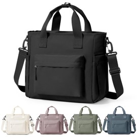 HPLQQ Insulated Lunch Bag, Leakproof Lunch Box for Women Men, Portable Tote Bag Thermal Cooler Lunch Container with Adjustable Strap for Adult/Kids for Work, School, Picnic, Outdoor, BBQ,A1-Black