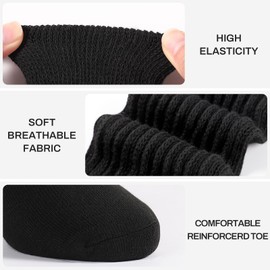 BOOPH Slouch Socks Women Scrunch Sock Knee High Slouchy Socks for Women Size 6-11 Black