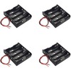 DIYables 4 AA Battery Holder, Battery Storage Case with Wire