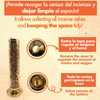 Gold Plated Brass Incense Burner - 27 cm high, base