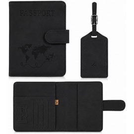 AVENIX Porta Pasaporte RFID con Etiqueta de Equipaje, PU, Cierre Magnético