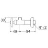 SANEI JV22A-X2A-13 Valve, Shut-off Valve Body, Nuts, Universal Type, JIS