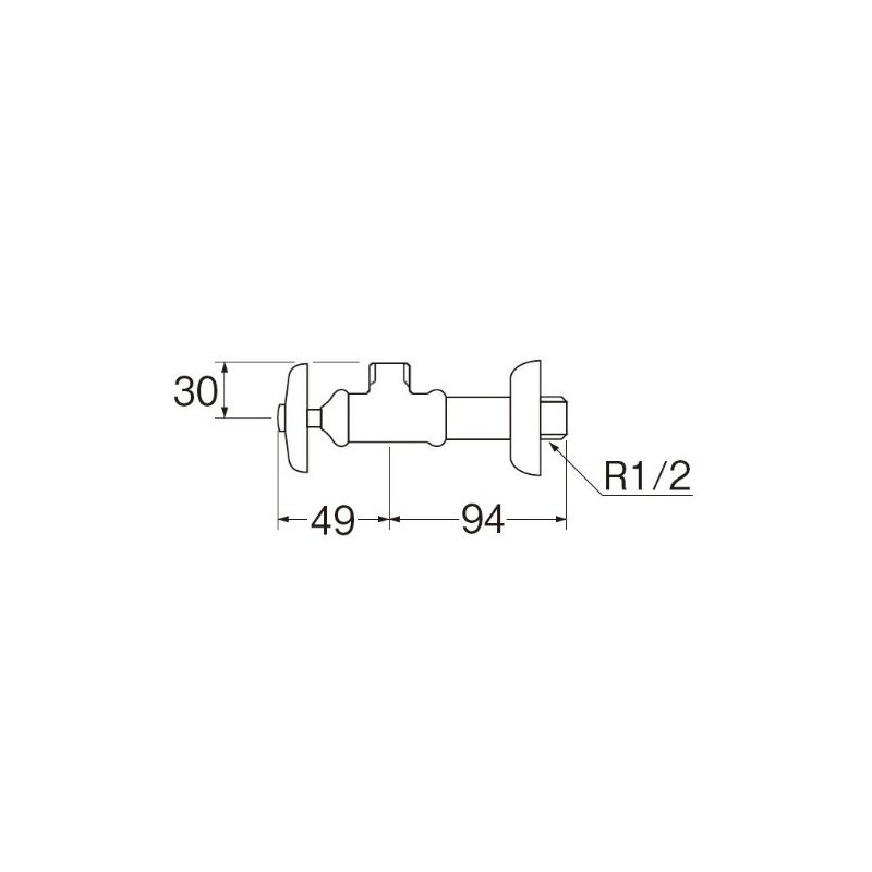 SANEI JV22A-X2A-13 Valve, Shut-off Valve Body, Nuts, Universal Type, JIS