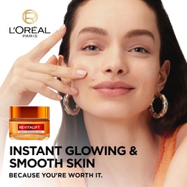 L'Oréal Paris Revitalift Vitamin C Brightening Cream for Face, With Vitamin C and Salicylic Acid, Brightens Skin, Tightens Pores and Reduces Appearance of Lines, 50ml