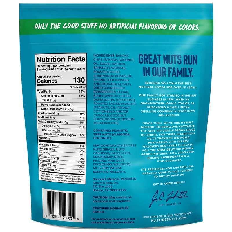 Nature's Eats Nuts for Digestion Daily Banana trail mix, 16