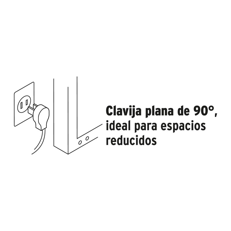 Volteck EDA-5B, Extensión doméstica aterrizada 5 m blanca con clavija