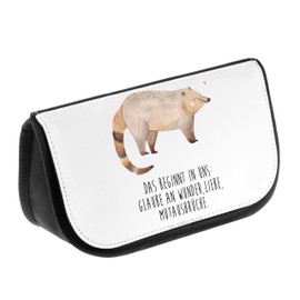 Mr. & Mrs. Panda Cosmetic Bag Nose Bear Gift Toiletry Bag Cosmetic Bag Weevil Good Mood Animals Makeup Bag Funny, neutral, Hand Drawn