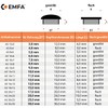 EMFA Cover Caps for 17 mm Drill Holes Black Pack