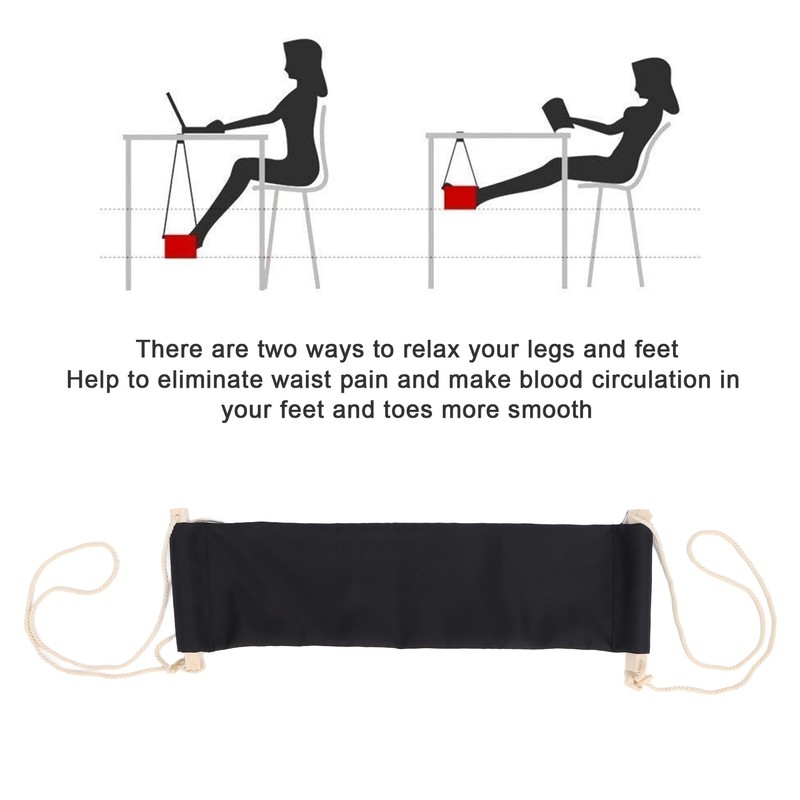 Foot Hammock Under Desk Footrest Adjustable Portable Desk Feet Hammock