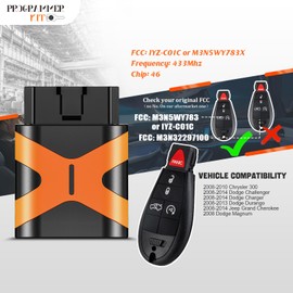 Extra-Partss Key Programmer and Remote Key Fob Replacement for Dodge IYZ-C01C or M3N5WY783X fits Durango 2008 2009 2010 2011 2012 2013