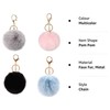 Pack of 4 Pompoms Key Chain, Fluffy Pompom Bag Pendant,