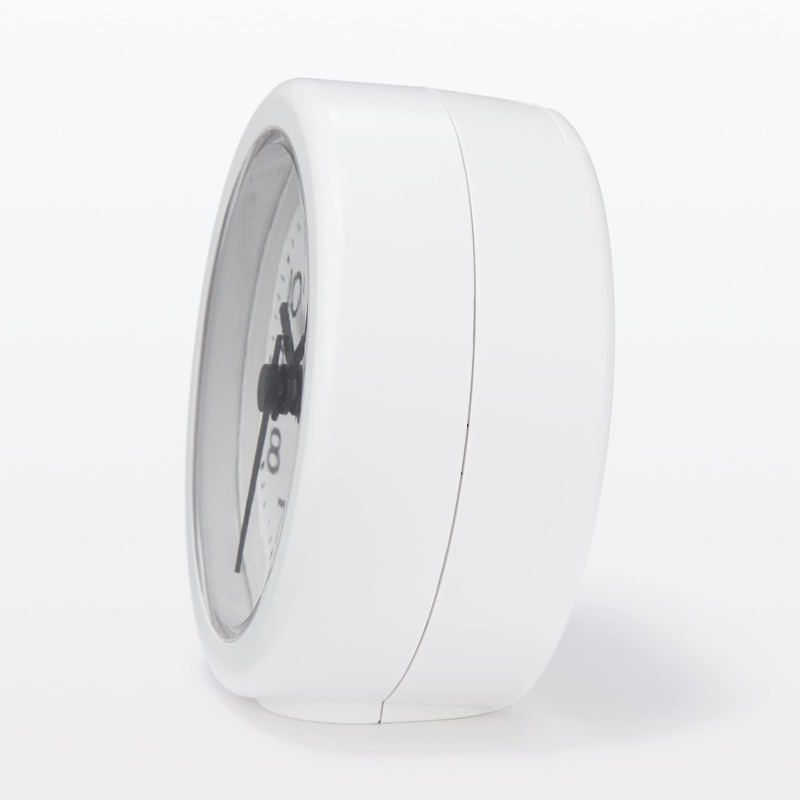 Muji MJ-BC2 12046745 Analog Bass Clock, White, Width 3.4 x