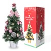 Mrinb 45CM Small Christmas Tree with Lights,Mini Desktop Decoration Tree