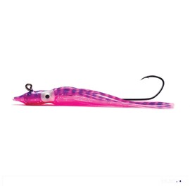 Mustad - Hootchie con Espalda Cruzada, Color Azul y Blanco