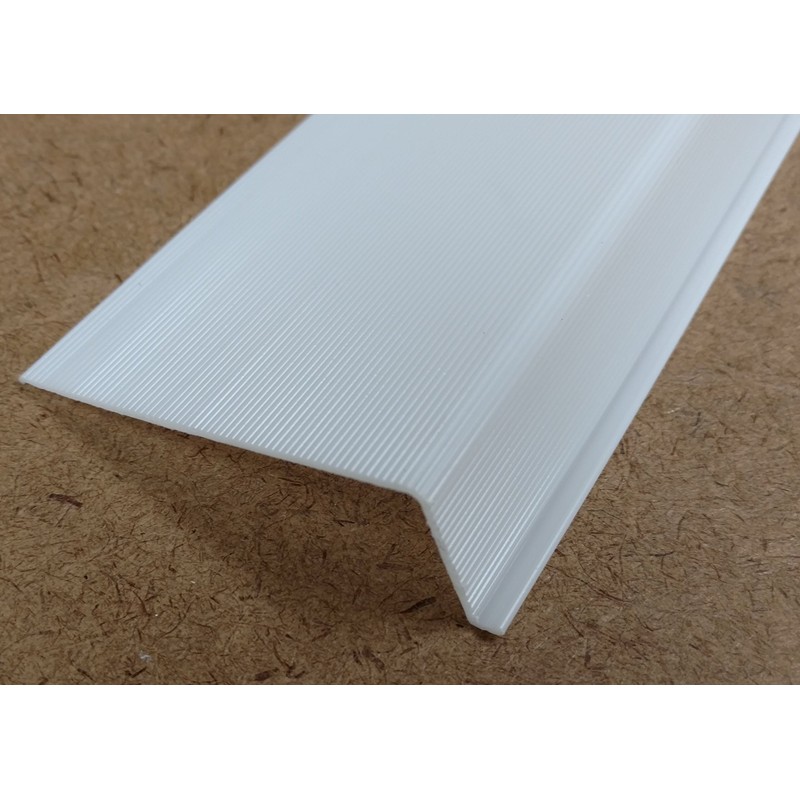 Ribbed Under Cabinet Acrylic Replacement Lens L-Shape Width 2-3/4 x