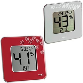 TFA Dostmann Style 30.5021 Digital Thermo-Hygrometer (1 x Light Grey + 1 x Red)