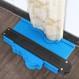 윤곽 세라믹 타일 카펫 절단 템플릿 프로파일 측정 각도 눈금자 목공 도구 Contour Ceramic Tile Carpet Cutting Template Profile Measuring Angle Ruler Carpentry Tool [red 5 inch]