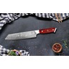8 Inch Damascus Chef Knife, Feather Pattern Blade, Full Tang