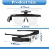 Headband Magnifying Glass, Rechargeable Head Magnifier Glasses with 2 LED