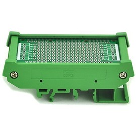 Electronics-Salon DIN Rail Mounting Carrier Housing with Prototype Board, PCB Size 47.4 x 72mm
