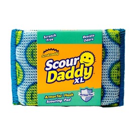 Scrub Daddy Scour Daddy XL, Scourers Non Scratch Scrubbing Sponge, Scouring Pads, Kitchen Sponges for Dishes, Dishwashing Pan Scrubber, Cleaning Supplies, Dish Sponges for Washing up, Pack of 2