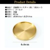 NOELAMOUR Coaster Brass Metal Gold 3D Round Stylish Vintage Diameter