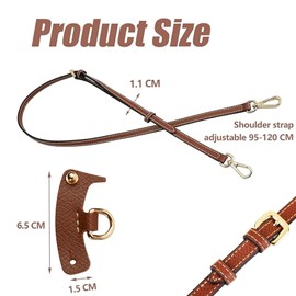 Yuaiosn Bag Straps for Changing, Purse Strap Replacement Crossbody, Women's Leather Shoulder Strap, Adjustable Replacement Crossbody Bag Strap, Shoulder Strap, brown
