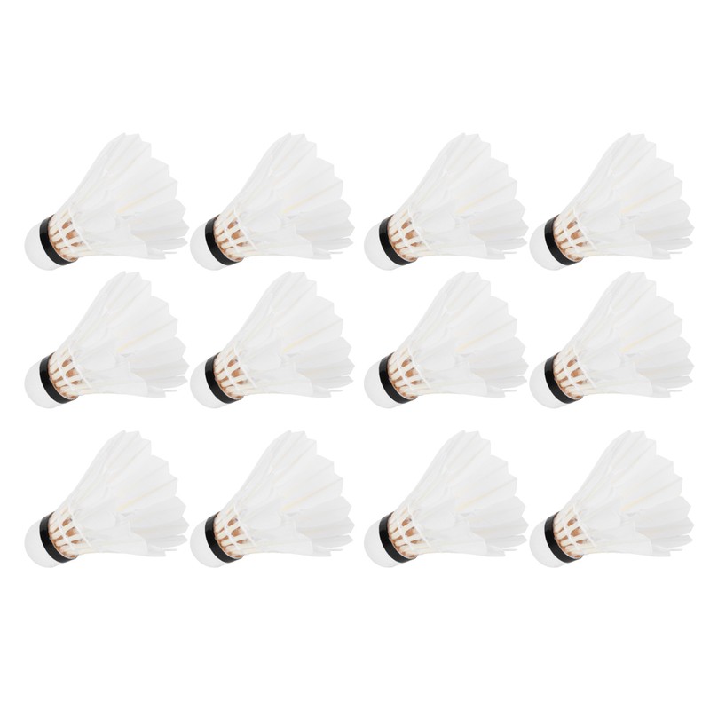 12pcs Badminton Balls Feather Badminton Shuttlecocks Indoor Outdoor Sports Accessory